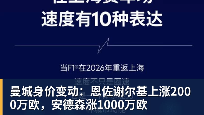 曼城身价变动：恩佐谢尔基上涨2000万欧，安德森涨1000万欧